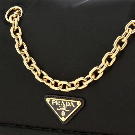 borsa prada nera tracolla catena|Cartelle e borse a tracolla Prada donna .